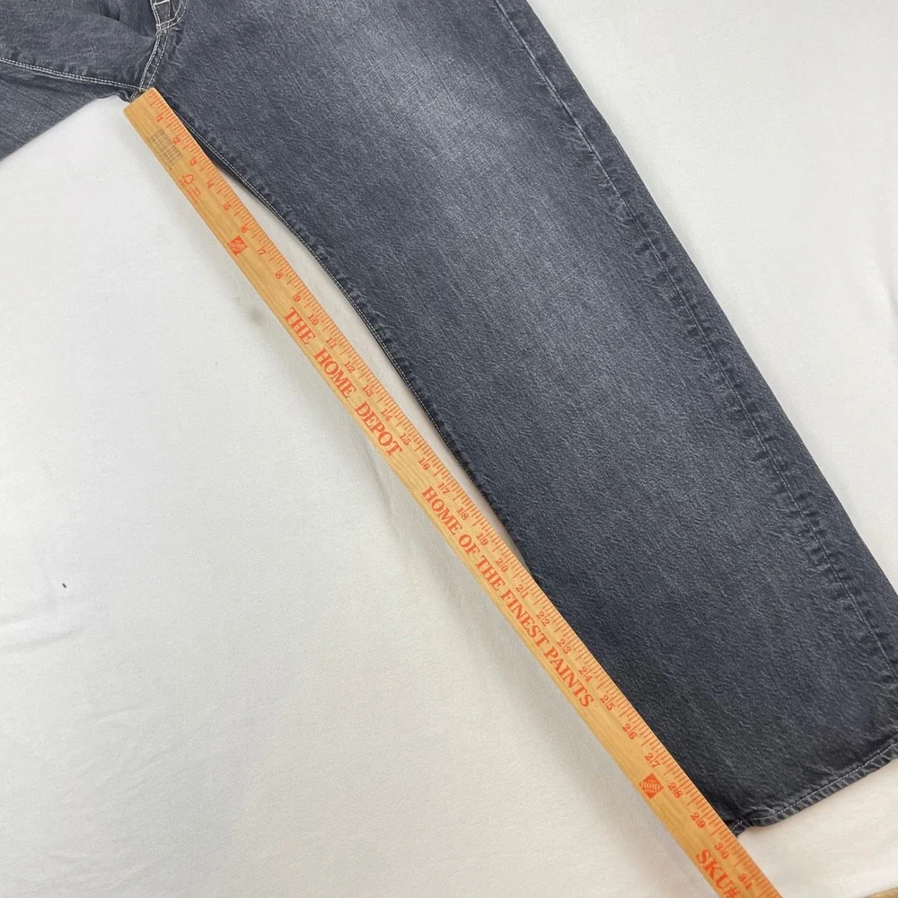 Polo Jeans Co Ralph Lauren Mens 36x30 Faded Black Straight Leg Denim Jeans